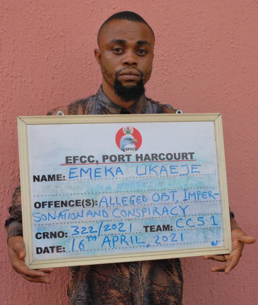 Ukaeje John Emeka: arrested leader of a syndicate selling and buying human organs for trafficking to foreigners.