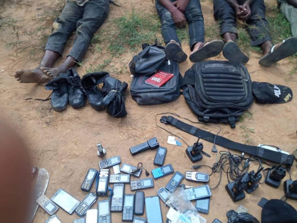 The Eastern Security Network, ESN, members arrested in Rivers and some of the items recovered from them