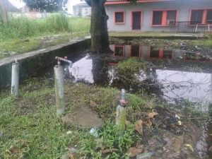 Another dilapidated section of the school