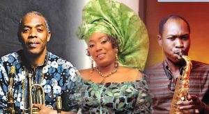 Late Afro beat Legend, Fela Anikulapo's children: Femi, Yeni and Seun Kuti: say no war in the family