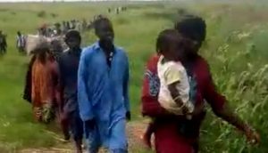 Boko Haram members surrendering to troops in Mafa, Borno