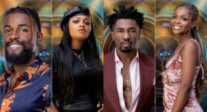 BBNaija: Michael, Tega,Boma and Peace evicted.