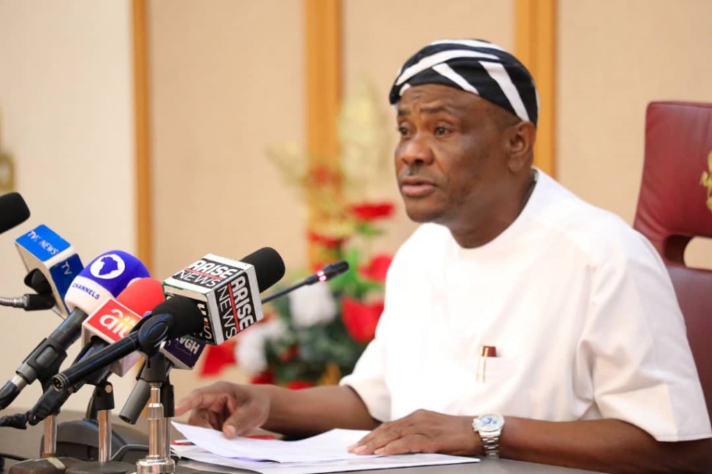 Rivers State Governor Nyesom Ezenwo Wike, in a state wide broadcast on Monday