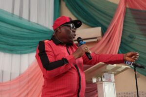 Mr. Lanre Arogundade speaking at the parley tagged 'One Year After #EndSARS, 35 years After Dele Giwa And The Quest To Remake Nigeria held at NECA House, Alausa, Ikeja in Lagos on Tuesday, 19 October 2021
