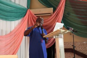 Mr. Lanre Arogundade speaking at the parley tagged 'One Year After #EndSARS, 35 years After Dele Giwa And The Quest To Remake Nigeria held at NECA House, Alausa, Ikeja in Lagos on Tuesday, 19 October 2021