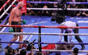 Tyson Fury beat Deontay Wilder with a vicious 11th round knockout to retain his WBC heavyweight title at the T-Mobile Arena in Las Vegas, Nevada, U. S. on Saturday.