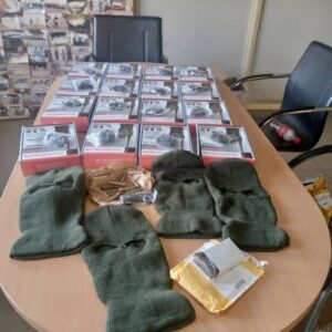 Items recovered from the fake soldier and his accomplice