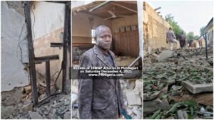Scenes of areas hit by Boko Haram rocket attacks in Maiduguri