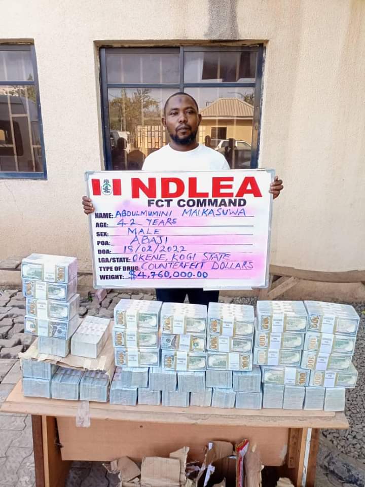 NDLEA intercepts fake $4.7m cash in Abuja