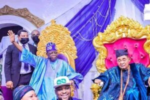Tinubu at the palace of Alafin of Oyo