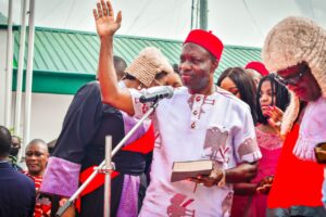 Governor of Anambra State, Charles Soludo during his swearing in on Thursday