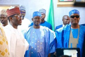 Wike and leaders of PDP in Gombe