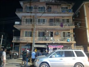The distressed building in Ebute Meta