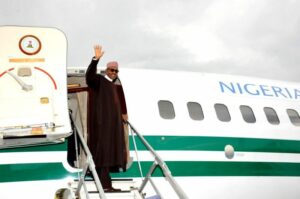 President Muhammadu Buhari travelling