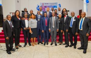 Prince Gafar Aminu Akanni, FCA, the 28th Chairman of ICAN, Lagos Mainland District and members of his exco