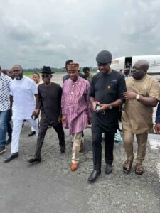 Amaechi on arrival in Port Harcourt on Saturday