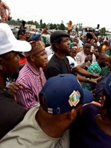 Amaechi on arrival in Port Harcourt on Saturday
