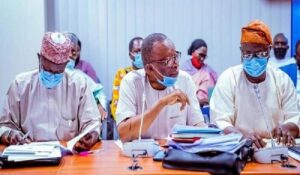 ASUU leaders at a meeting