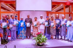 President Buhari at strategic High Level Event held on the sidelines of the 77th session of United Nations General Assembly in New York to launch Nigeria’s Integrated National Financing Framework (INFF) for Sustainable Development.