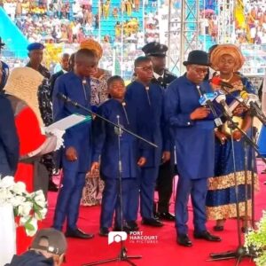 Siminalayi Fubara has taken his oath of office as the fourth elected executive Governor of Rivers State