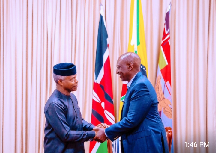 Osinbajo Meets Kenyan President, Urges Africa to Take Stand on Climate Change