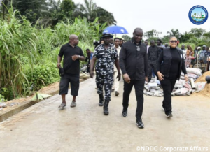 Ogbuku inspecting Oruma road