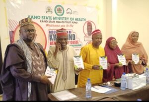 Health officials during the unveiling of the guide