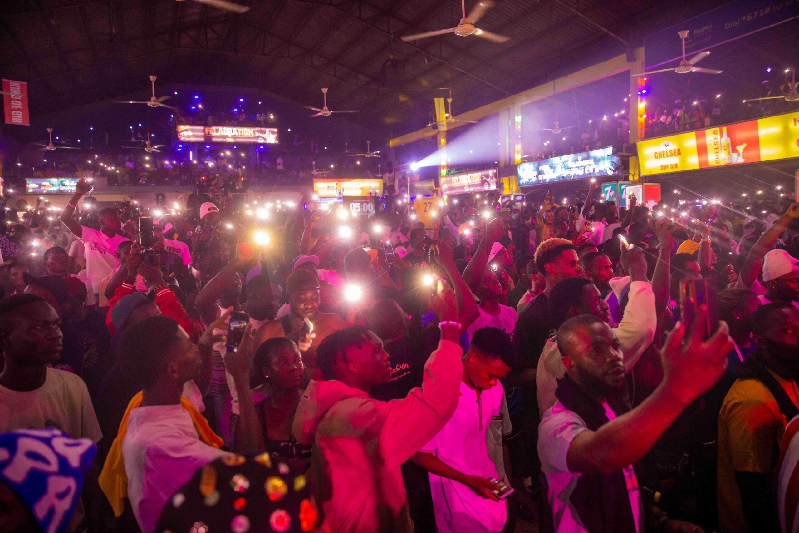 Fans of the late afrobeat artist, Mohbad payin tribute to him at the closing of Felabration 2023