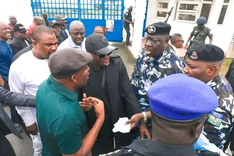 Governor Fubara visits the burnt Chambers of Rivers Assembly