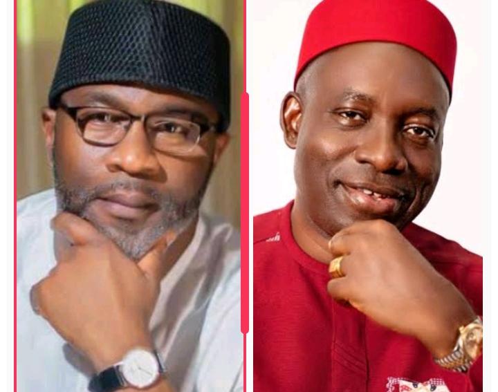 Governor Soludo, right and Sir Ejiogu