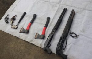 Dangerous weapons recovered suspected Criminals.