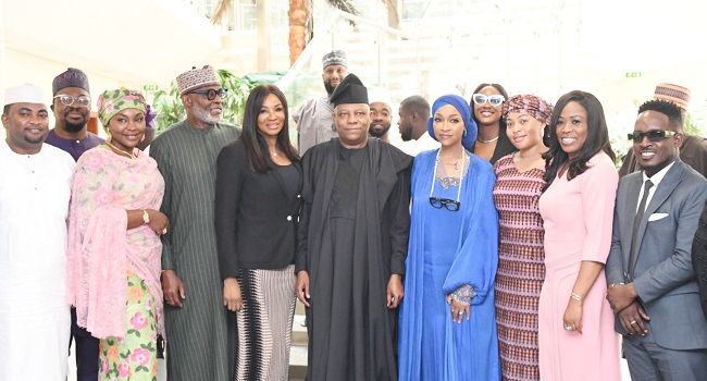 VP Shettima after his meeting with key industry stakeholders led by the Minister of Art, Culture, and Creative Economy, Hannatu Musawa