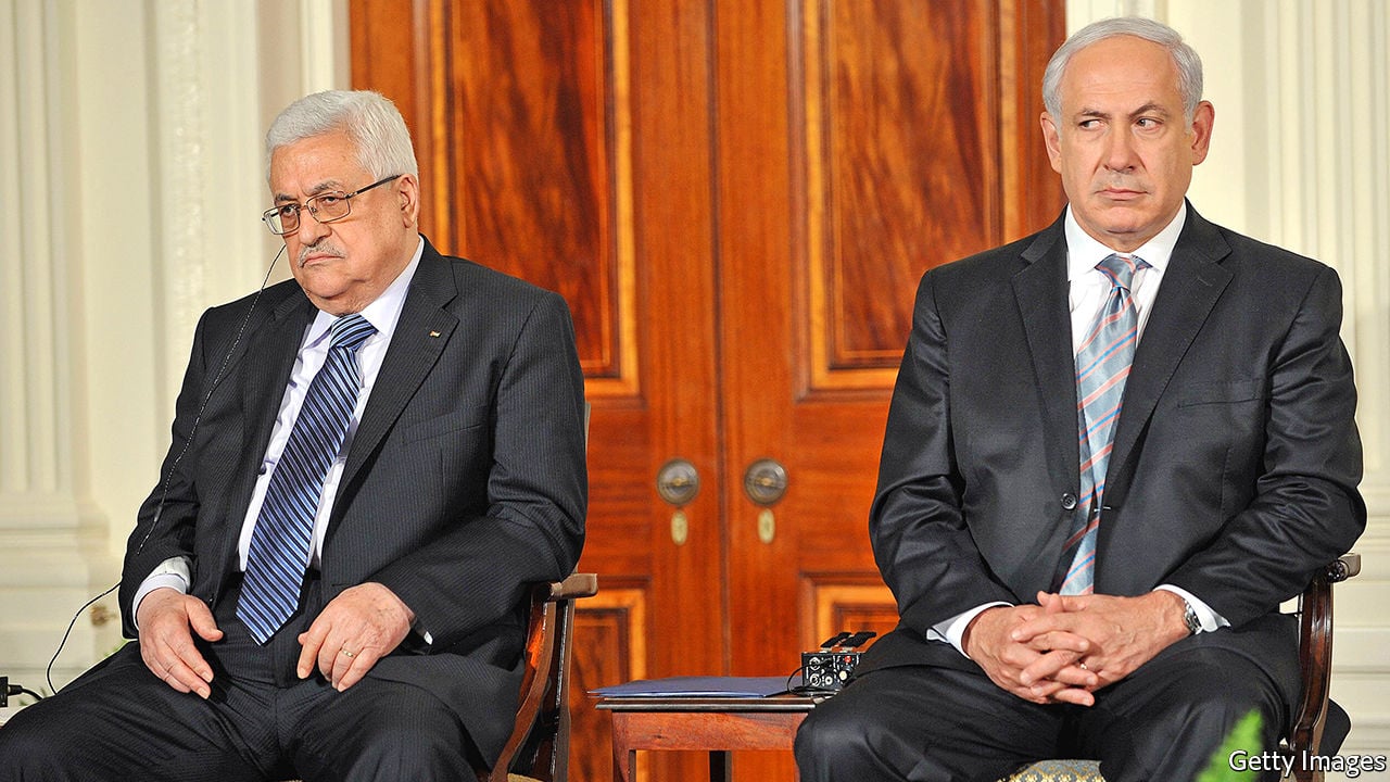 Benjamin Netanyahu, right and Mahmud Abbas