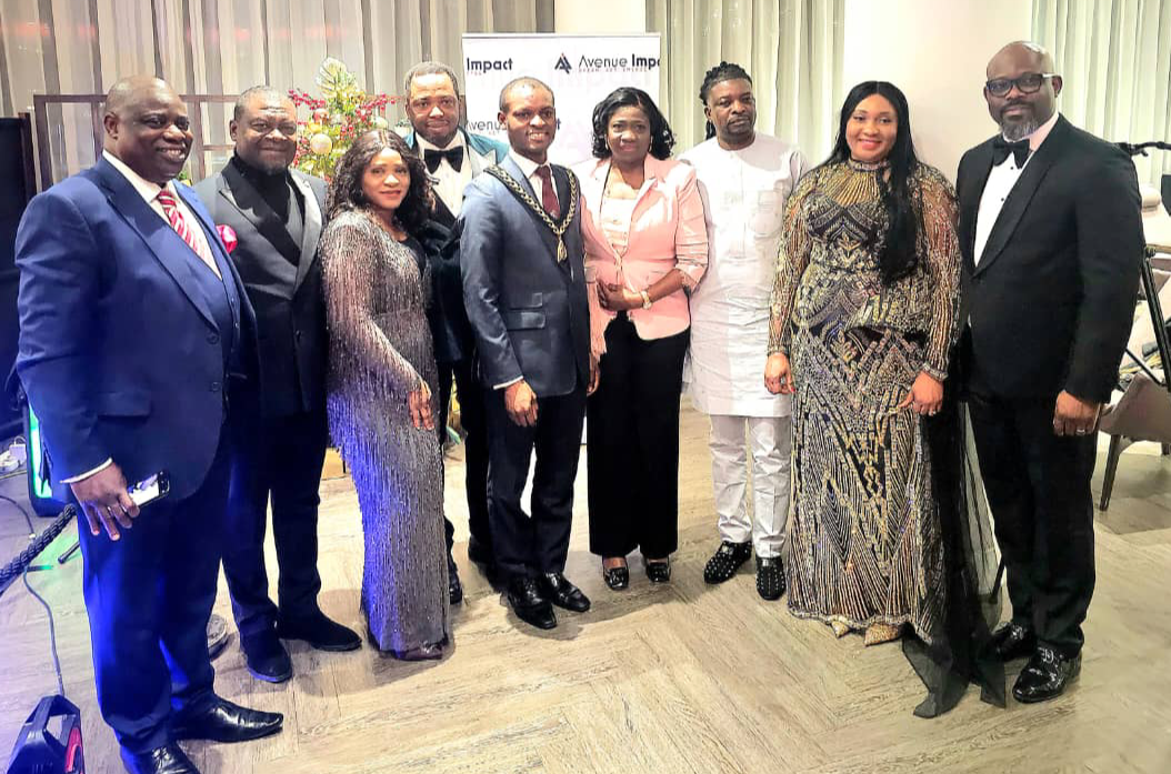 Abike Dabiri and others in the UK during the Avenue Impact Business Networking and Winter Ball at the Crown Plaza Hotel
