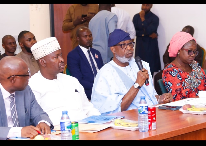 The Minister, Dele Alake, speaking when members of the House of Representatives Committee on Solid Minerals Development