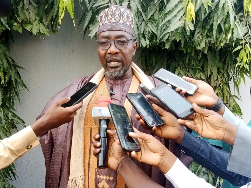 Sspokesperson of the concerned Islamic leaders speaking to journalists during the Press Conference in Kano