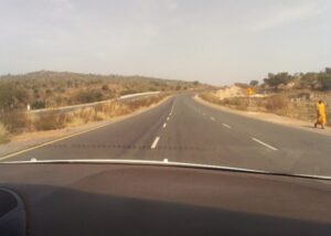 A section of the road in Garaku