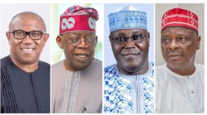 L-R: Obi, Tinubu, Atiku and Kwankwaso