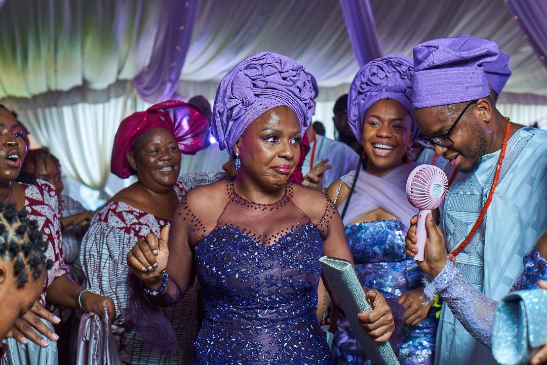 Lola Shoneyin and her children dancing