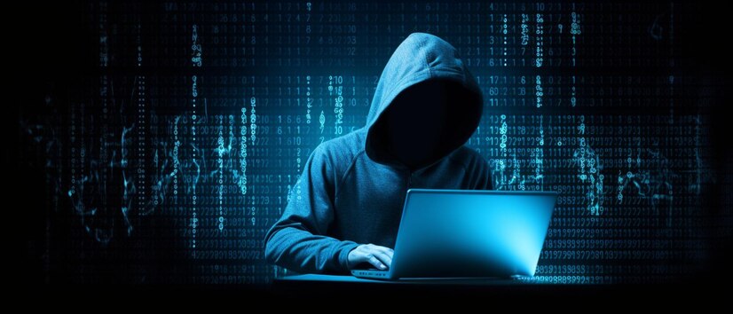 Silouette of a cyber criminial