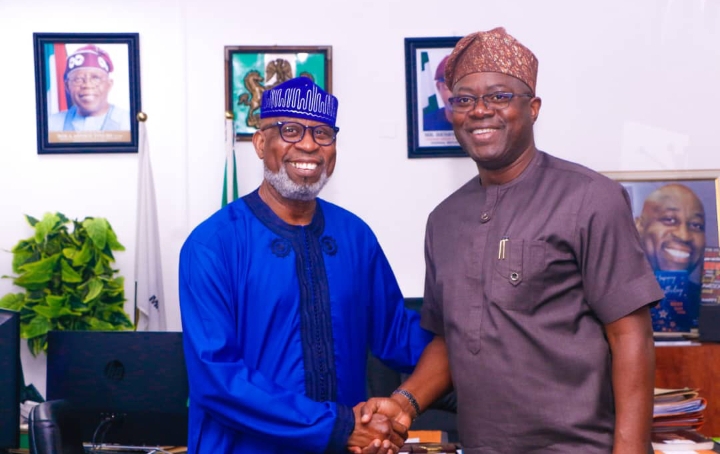 Dr Alake,left, and Gov Makinde