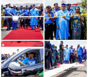Security architecture for Ogun, including drones and vehicles. At the launching were Governor Dapo Abiodun and IGP Egbetokun
