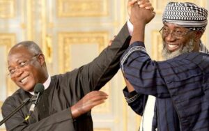 This is what is needed. In the 1990s, Pastor James Wuye and the Imam Muhammad Ashafa led opposing sides of a deadly conflict in Kaduna, Nigeria. However, in 1995, during a UNICEF outreach program about child immunization against polio, the two leaders hesitantly agreed to put aside their differences for the sake of the larger community. They realized that their voices, speaking together, could convince more people to protect their children against a common threat. ,Photo credit: uri.org