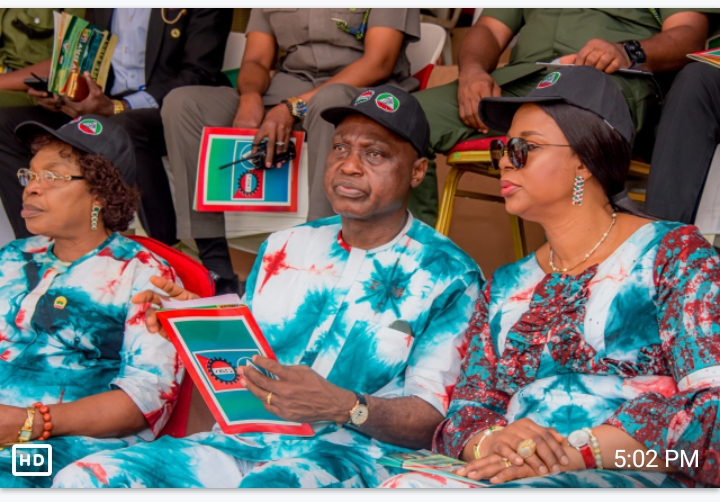 Governor Oyebanji at a rally marking the 2024 edition of the May Day celebration held at the Ekiti Parapo Pavilion, Ado- Ekiti