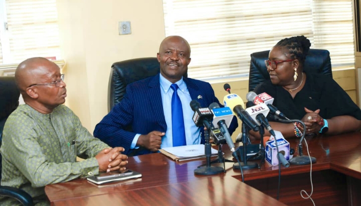 (Left to Right) Mr Joseph Johnson Commissioner of Information and Communications,Dr. Tammy Danagogo Secretary to the State Government and Dame Ibim Semenitari,former Commissioner of Information and Communications