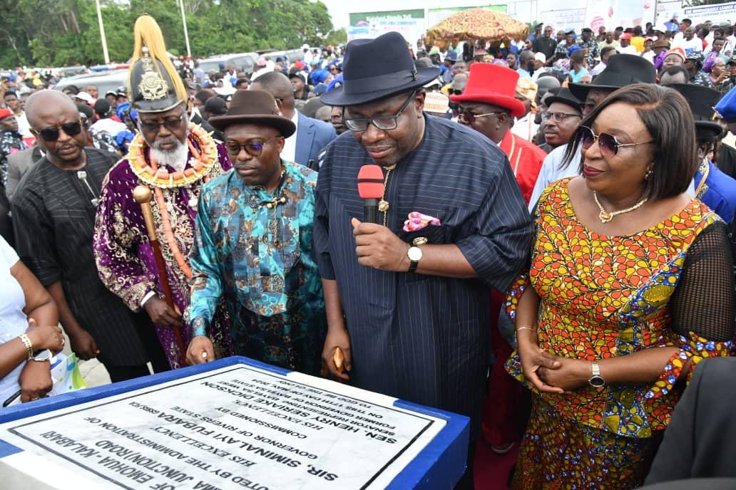 Senator Seriake Dickson former Governor of Bayelsa State commissions Emohua-Kalabari constructed Governor Siminalayi Fubara's Administration of Rivers State