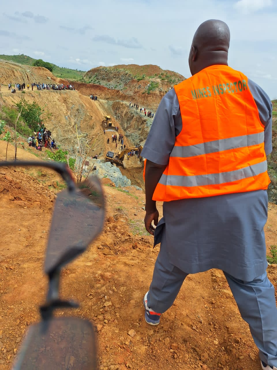 The collapsed mining site in Galadima Kogo,