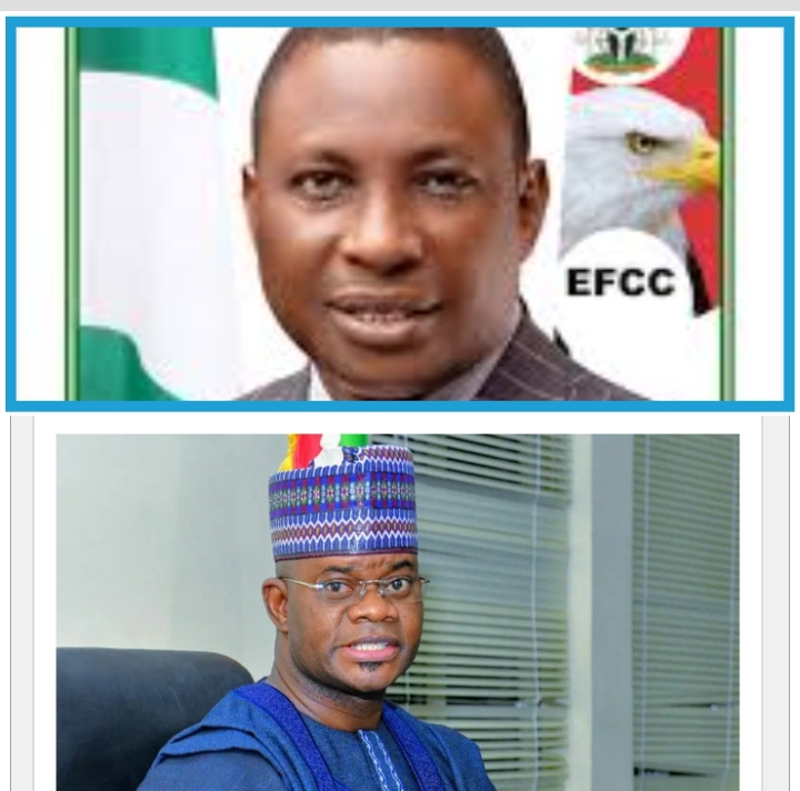 Ola Olukoyede and EFCC, top, and Yahaya Bello