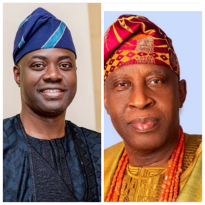 Governor Seyi Makinde, left, and Oba Ghandi Adeoye.jpg