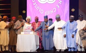 VP Kashim Shettima during the public presentation of Chief Olusegun Osoba's book "My Life in the Public Eye" in Lagos.jpg